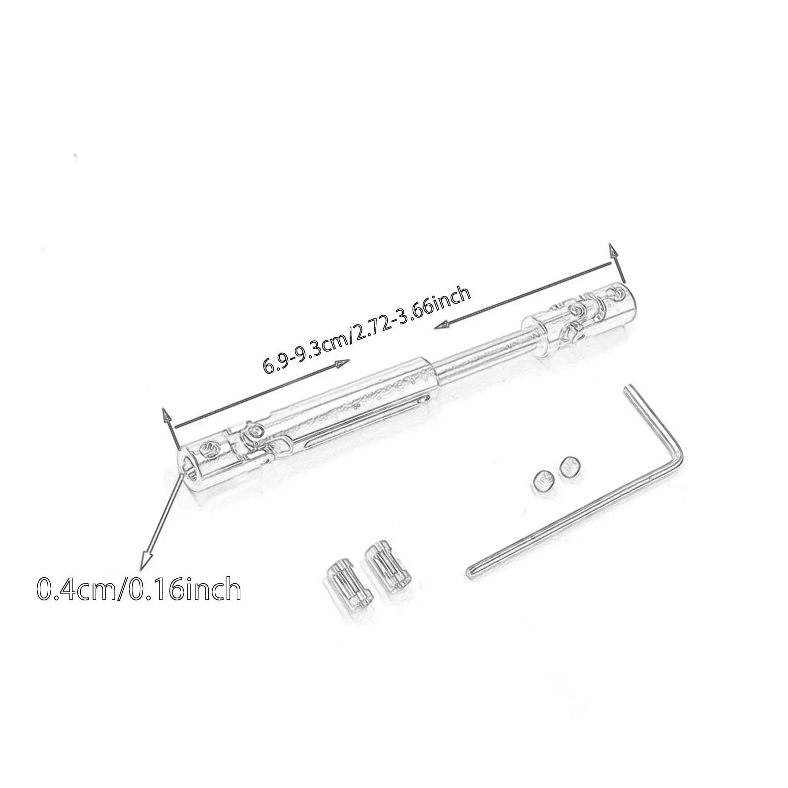 1/12 RC Auto Aandrijfas Transmissie Gezamenlijke Kleine Sleutel Metalen Aandrijfas voor