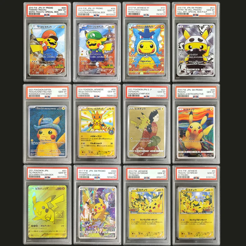 

DIY BKM PTCG Japanese Pikachu Mario Pretend Gyarados Outbreak Rating Card Hobby Collectibles Game Collection Card Toy
