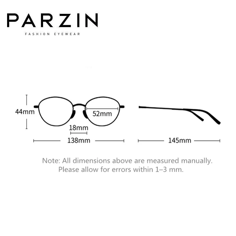 PARZIN New Oval Frame Glasses for Women High Prescription Myopia Eyeglasses Frame Ladies Eyewear 62250