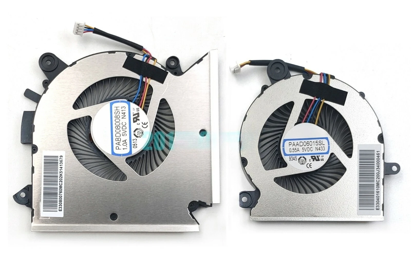 New Laptop/Notebook CPU/GPU Cooling Fan For MSI GF63 GF65 WF65 MS-16R1/R3/R5 MS-16W1 PAAD06015SL N433 PABD08008SH N413