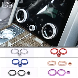 For Range Rover Velar 2017-2023 For RR Evoque 2019-2022 Aluminum alloy Car Central Air Conditioning Volume knobs Ring Trim