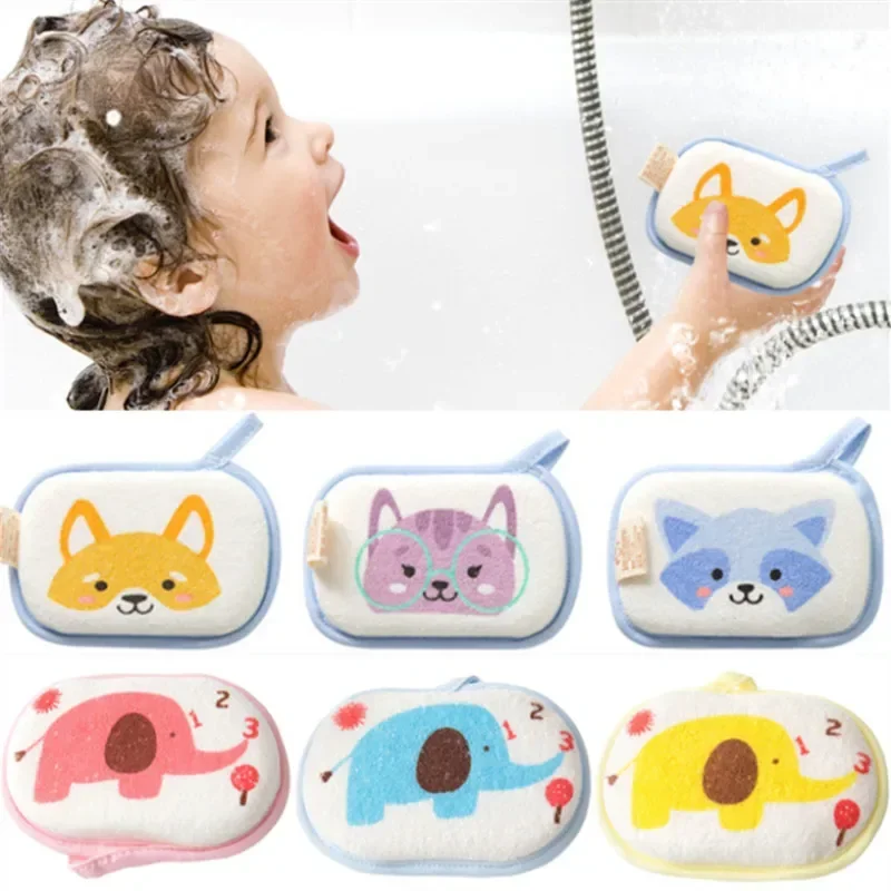 

Baby Cute Kawaii Bathroom Sponge Brushes Kids Children Toddlers Newborns Body Cleaning Brush Towel Bathing Foam Shower Sponge