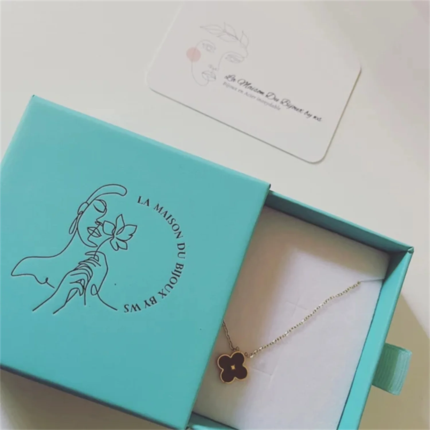 

50pcs Custom Logo Jewelry Box: Ring, Necklace Packaging