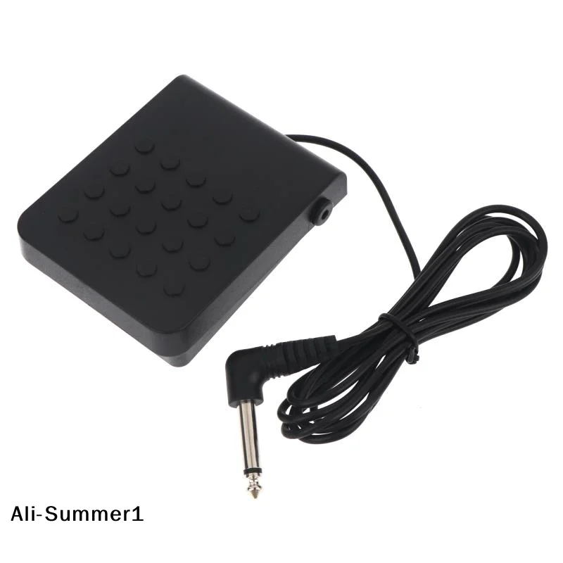 【A】1Pcs Universal Sustain Pedal With Chrome Pedal Non Slip Base For All Digital Pianos Electronic Keyboards Home Practice