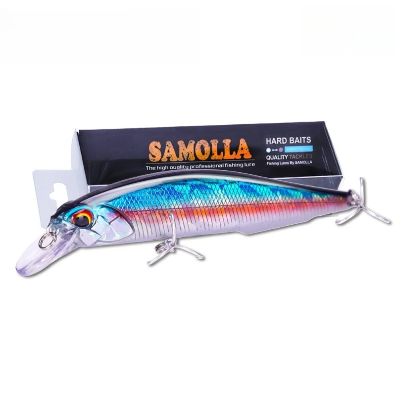 

2pcs 100mm13g Minnow Fishing Lure Floating Top for Bass Trout Pike Top 3D Eyes Artificial Wobblers Perch Fishing Tackle