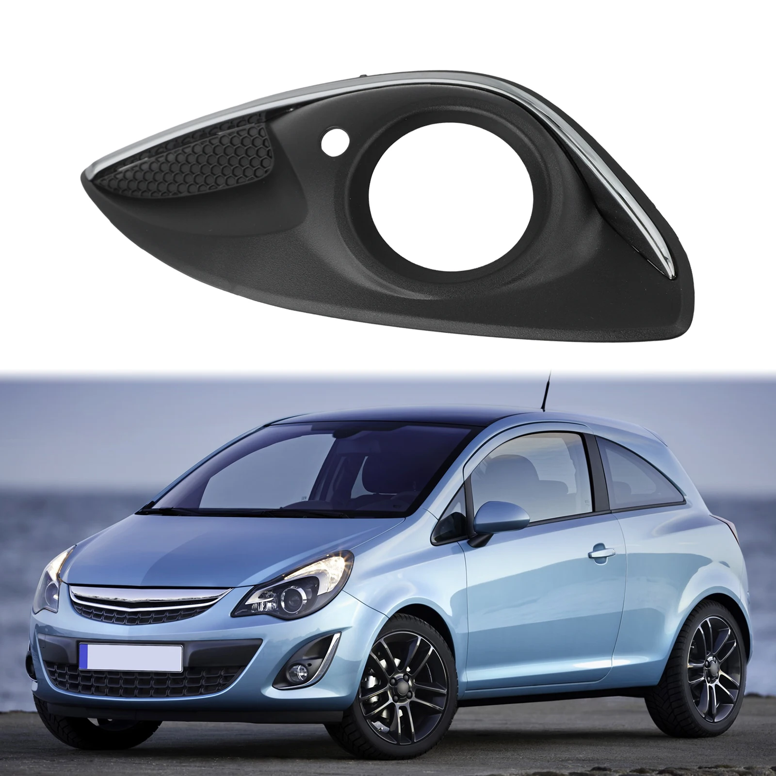 

Left Side Car Accessory High Performance Bumper Fog Lamp Cover Fits For VAUXHALL Corsa D Years from 2011 to 2014