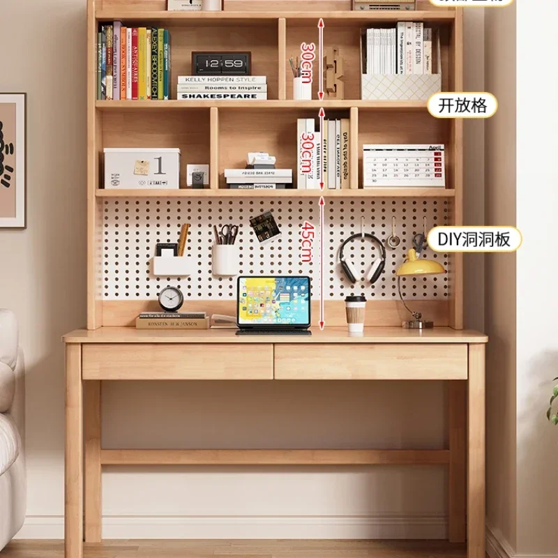 

Детский учебный стол из массива дерева, письменный стол, книжная полка, встроенный студенческий стол, домашний письменный набор, простой компьютерный стол