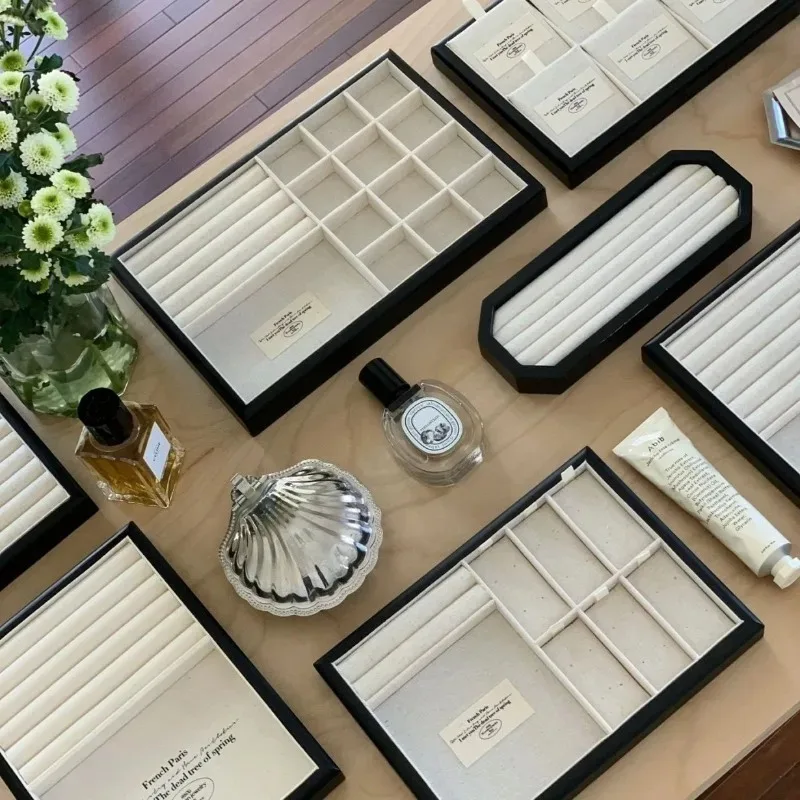 Exquisite Jewelry Tray Portable Jewelry Trays Multifunction Jewellery Display Window Necklace Rings Earrings Bracelet Showcase