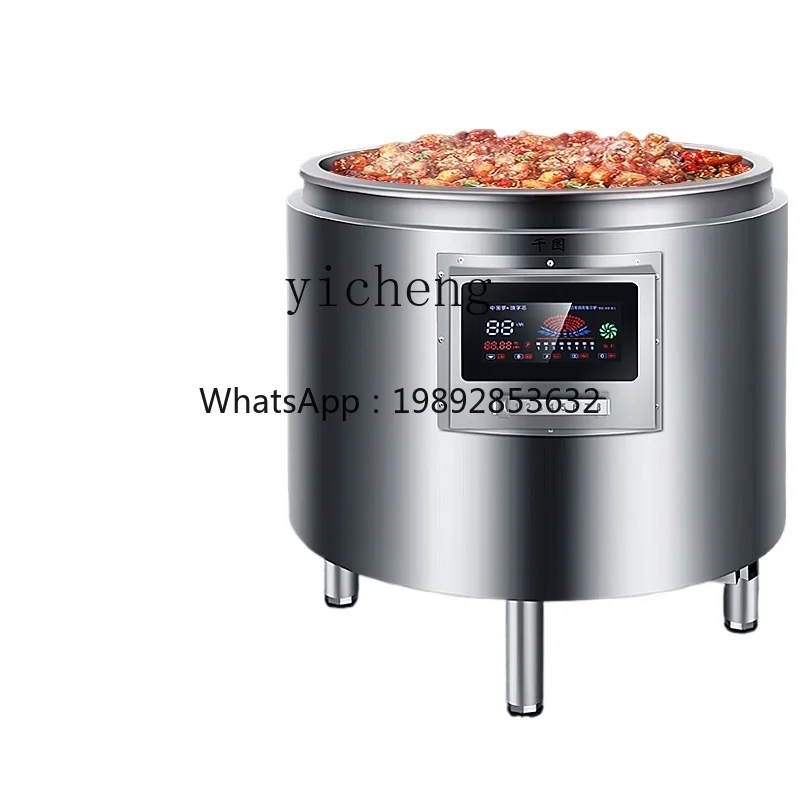 DZG   electromagnetic stove high-power round bright stall big pot stove canteen breakfast noodle shop