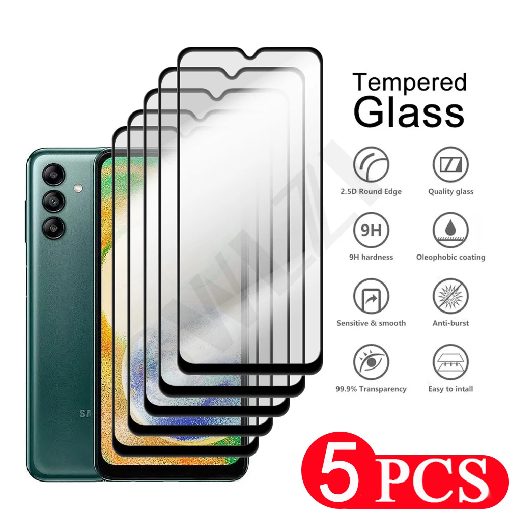 

5 шт. для Samsung Galaxy A34 A33 A24 A14 A13 A12 A04 A04S A04E A22 A23 A31 A32 закаленное стекло Защита для экрана HD защитная пленка