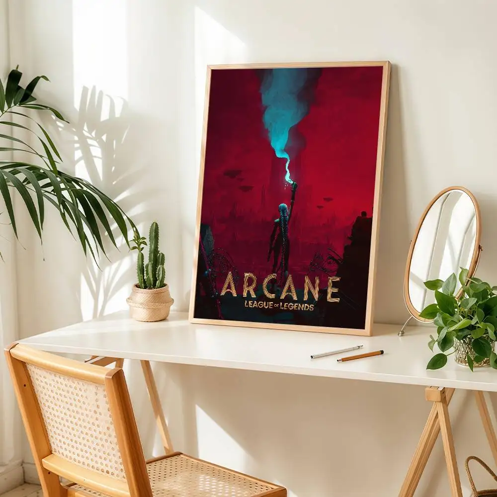 لعبة L-league of L-legends Jinx ملصق مناسب لغرفة المعيشة المنزلية وغرفة النوم والمكتب والبار ملصق تزيين الحائط #6