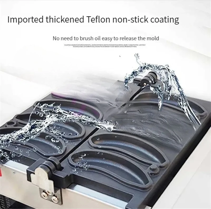 

Коммерческая электрическая вафельница для пирогов, 5 шт., машина в форме банана, машины для выпечки для делового использования