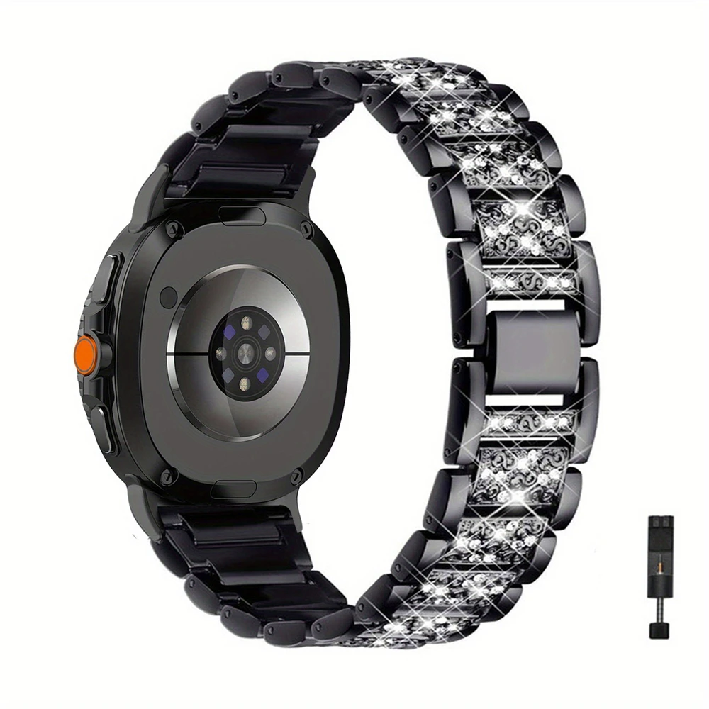 النساء المعادن الفرقة لساعة سامسونج جالاكسي 8 40 مللي متر 44 مللي متر 8 الكلاسيكية 46 مللي متر الماس الفاخرة سوار لساعة سامسونج الترا 2025 47 مللي متر