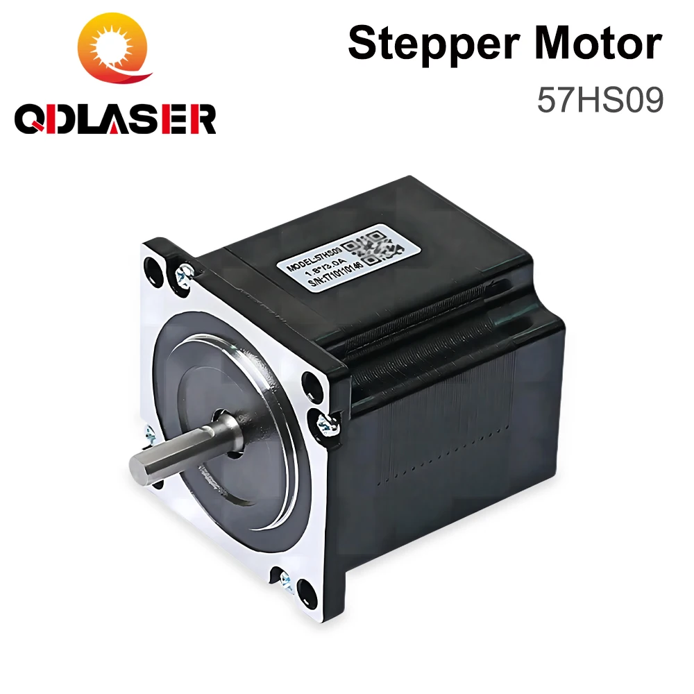 

QDLASER Leadshine 57HS09 2 Phase Stepper Motor NEMA23 3.0A 0.9NM Length 55mm Shaft 6.35mm for Co2 Laser Engraving Machine