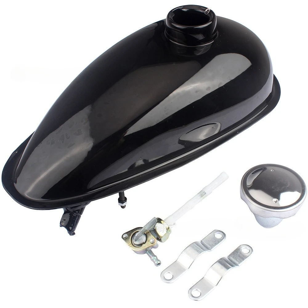 دراجة نارية صغيرة دراجة الملحقات 50CC 60CC 80CC ثنائي الأشواط الحديد خزان الوقود علبة زيت مع غطاء 2L