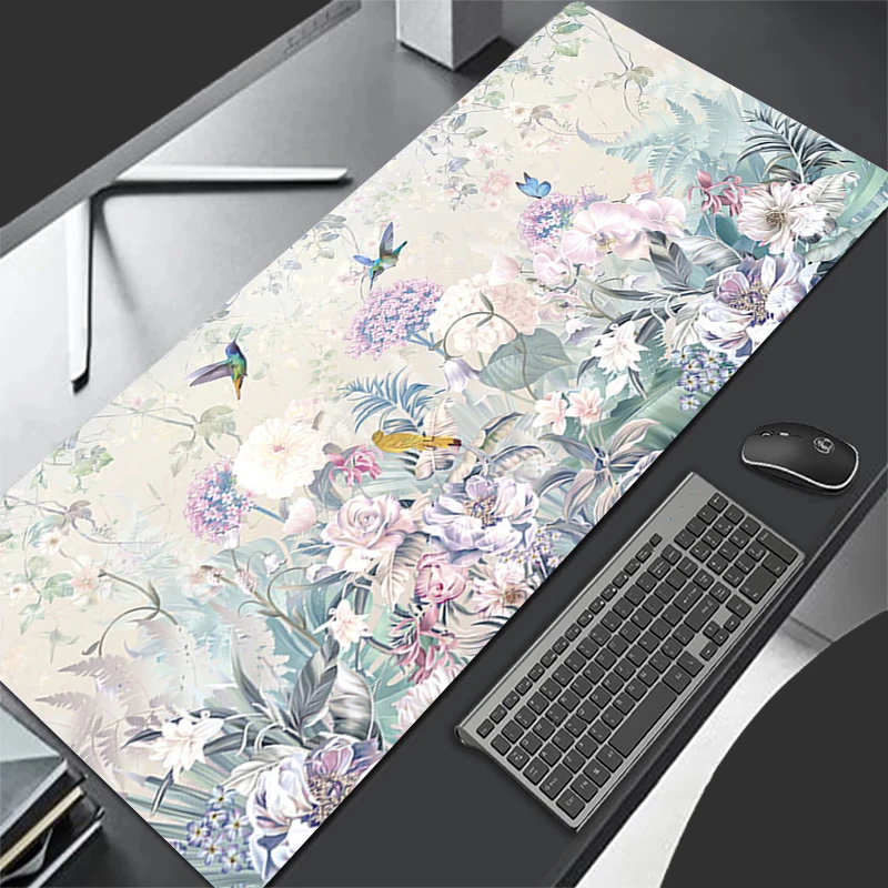 

Mouse Pad Mousepad Computer Keyboard Pad Mouse Mat Exquisite Vintage Flower Pattern Gamer Office Carpet Table Mat Desktop Mat