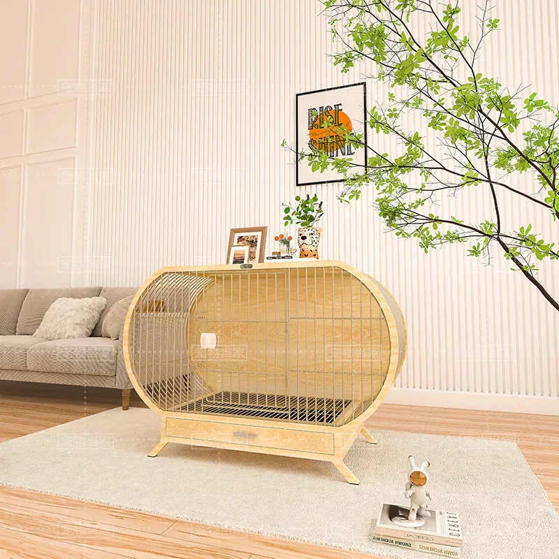 

Popular luxury dog cage, small and medium-sized Shiba Inu Corgi creative modeling dog house dog cabinet, indoor kennel with toi