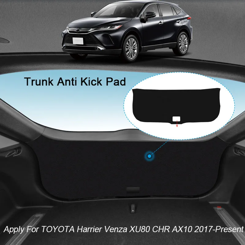 

Car PU Leather Mat For Toyota Harrier Venza XU80 CHR AX10 2017-Present Anti-kick Carbon Trunk Weather Dustproof Tailgate Sticker