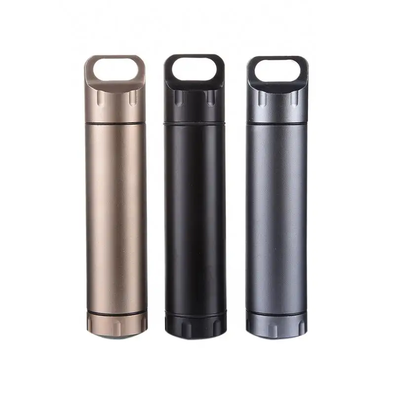 Aluminum Alloy Airtight Pill Container Bottle Portable Outdoor Capsule Holder Waterproof Medicine Case Camping Pills Bottle