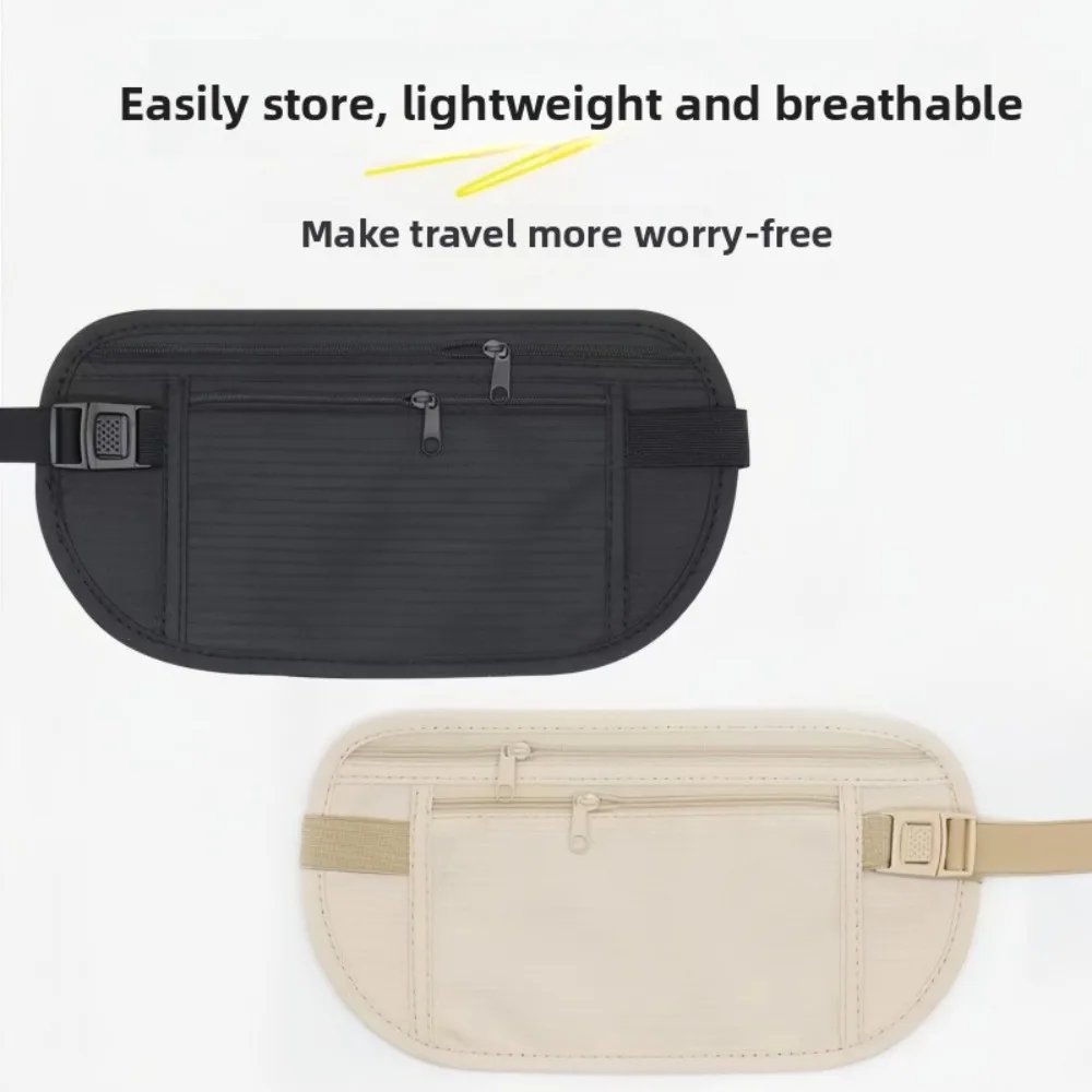 

Travel wallet with hidden waist bag, passport clip, anti-theft ultra-thin breathable waist bag, running close fitting waist bag