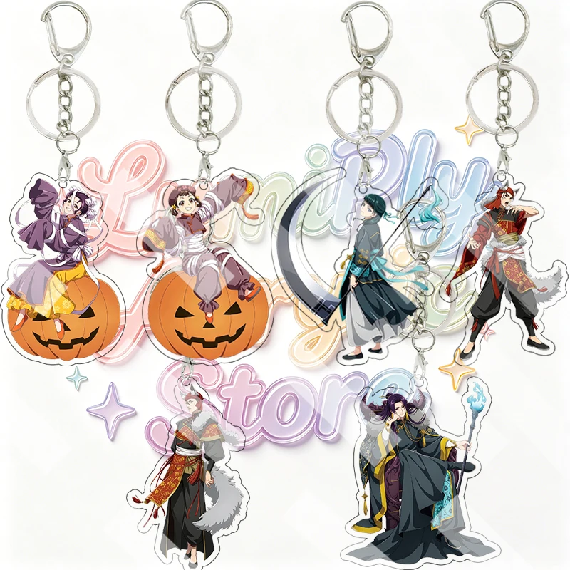 Anime Yashahime Princess Half-Demon Setsuna Halloween Acrylic Keychain Cartoon Cute Backpack Pendant Party Bag Charm Accessory