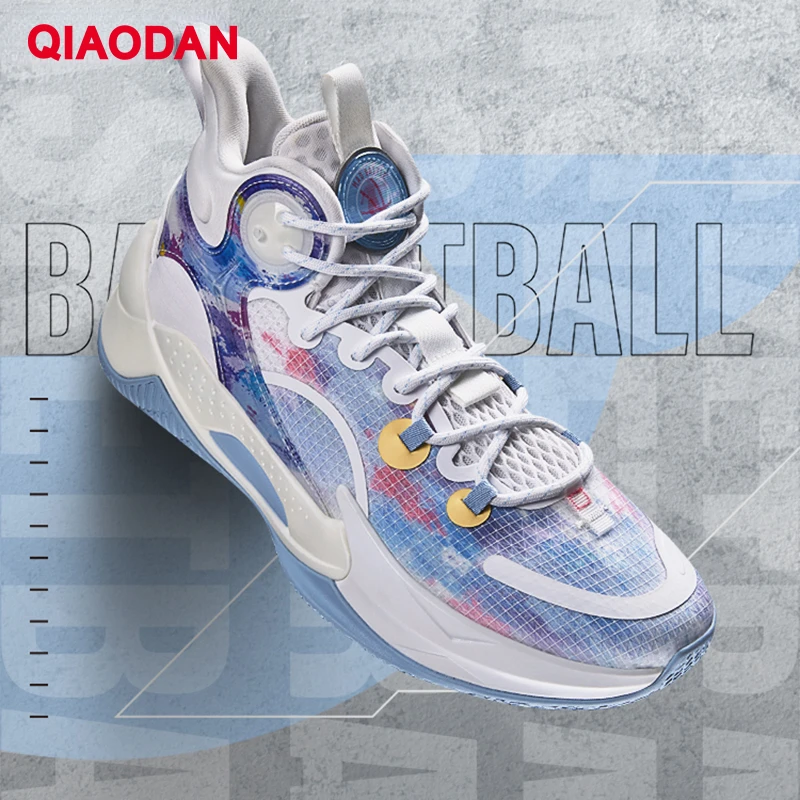 QIAODAN-Chaussures de basket-ball respirantes pour hommes, à lacets, anti-friction, absorbant les chocs, rencontre professionnelle, Balchoses,