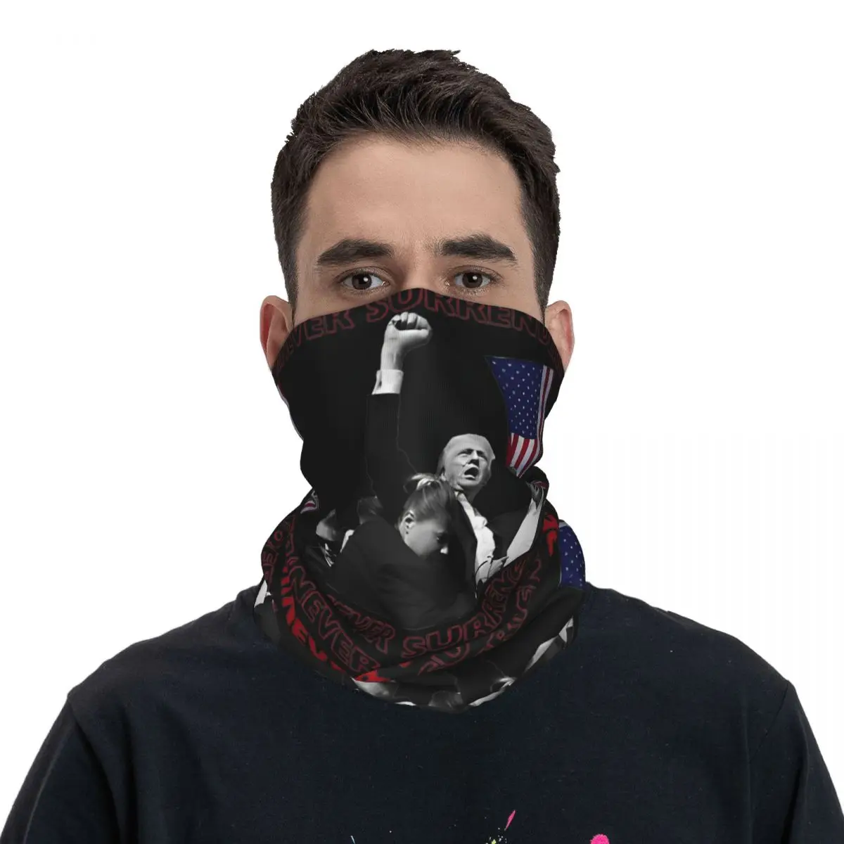 Donald Trump July 13th 2024 Rally Balaclava Running Travel Face Cover Mask Women Fun Dustproof Cycling Mask Warm Scarf Bandana