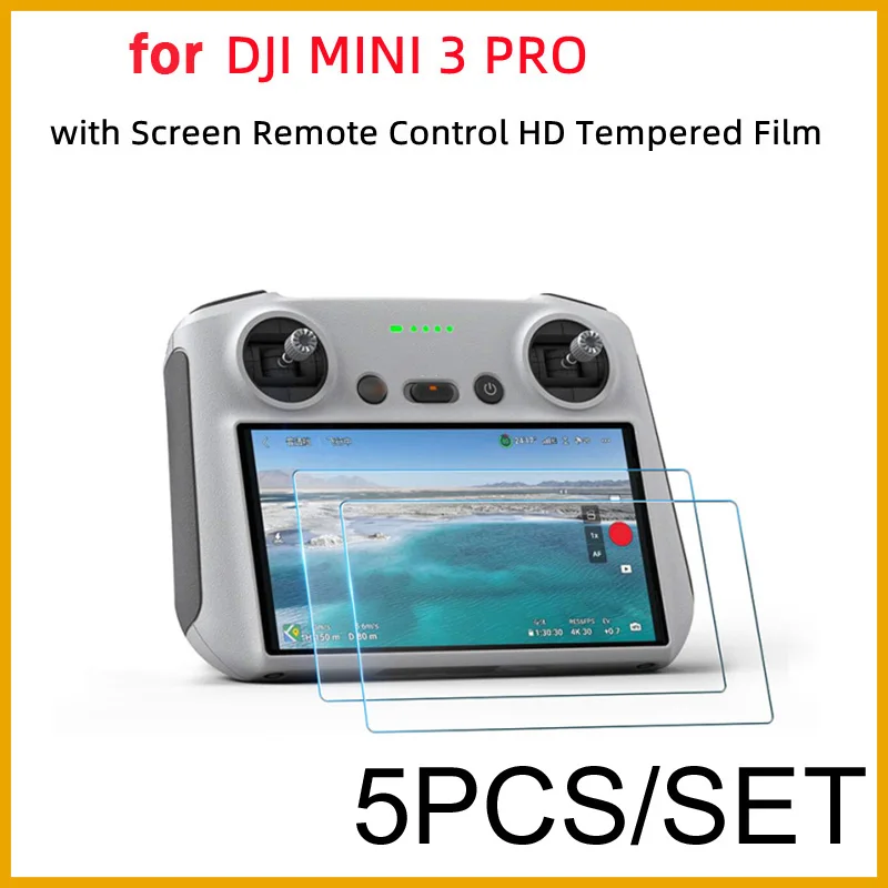 5Pcs Tempered Glass For DJI Mini 3 4 5 PRO RC RC2 Remote Controller Screen Protector Scratch-Proof Film For DJI RC Accessories