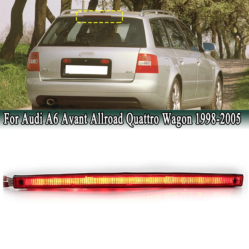 

Для Audi A6 Avant Allroad Quattro Wagon 1998-2005 задний высоко установленный 3-й светодиодный стоп-сигнал, задний дополнительный стоп-сигнал 4B9945097A
