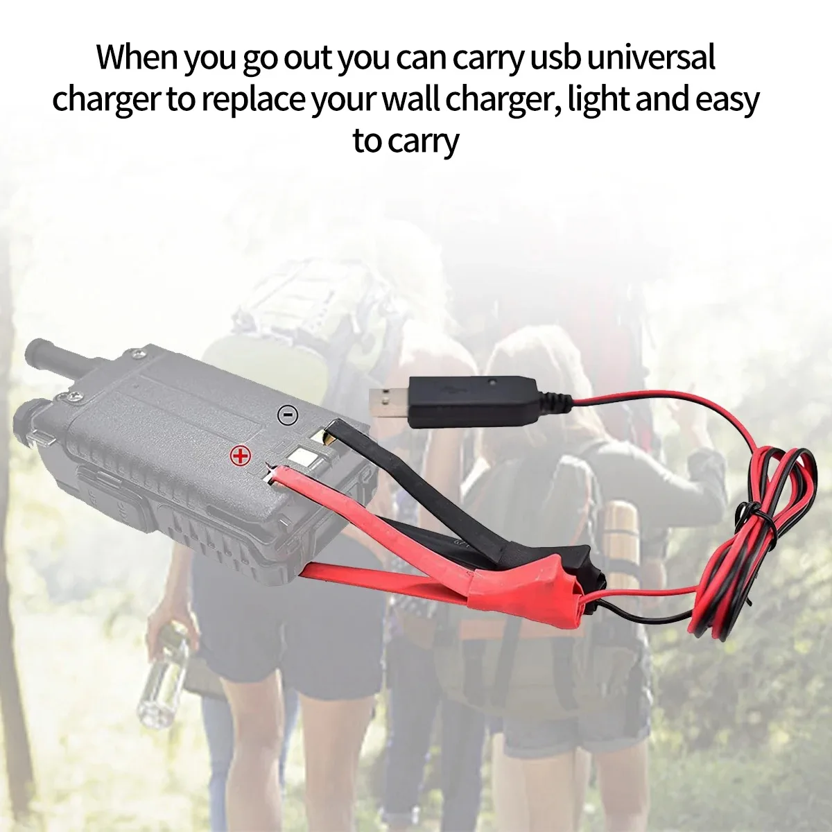 Baofeng Walkie Talkie Universal USB Charger Cable for BaoFeng UV-5R UV-82 BF-888S TYT Retevis Two Way Radio with Indicator Light