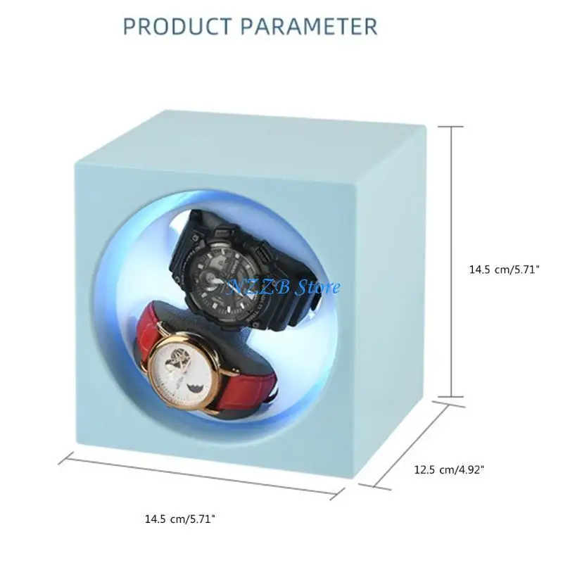 T21F Automatic Watch Winder with 2 Running Motor Watch Winding Display Box Decorations