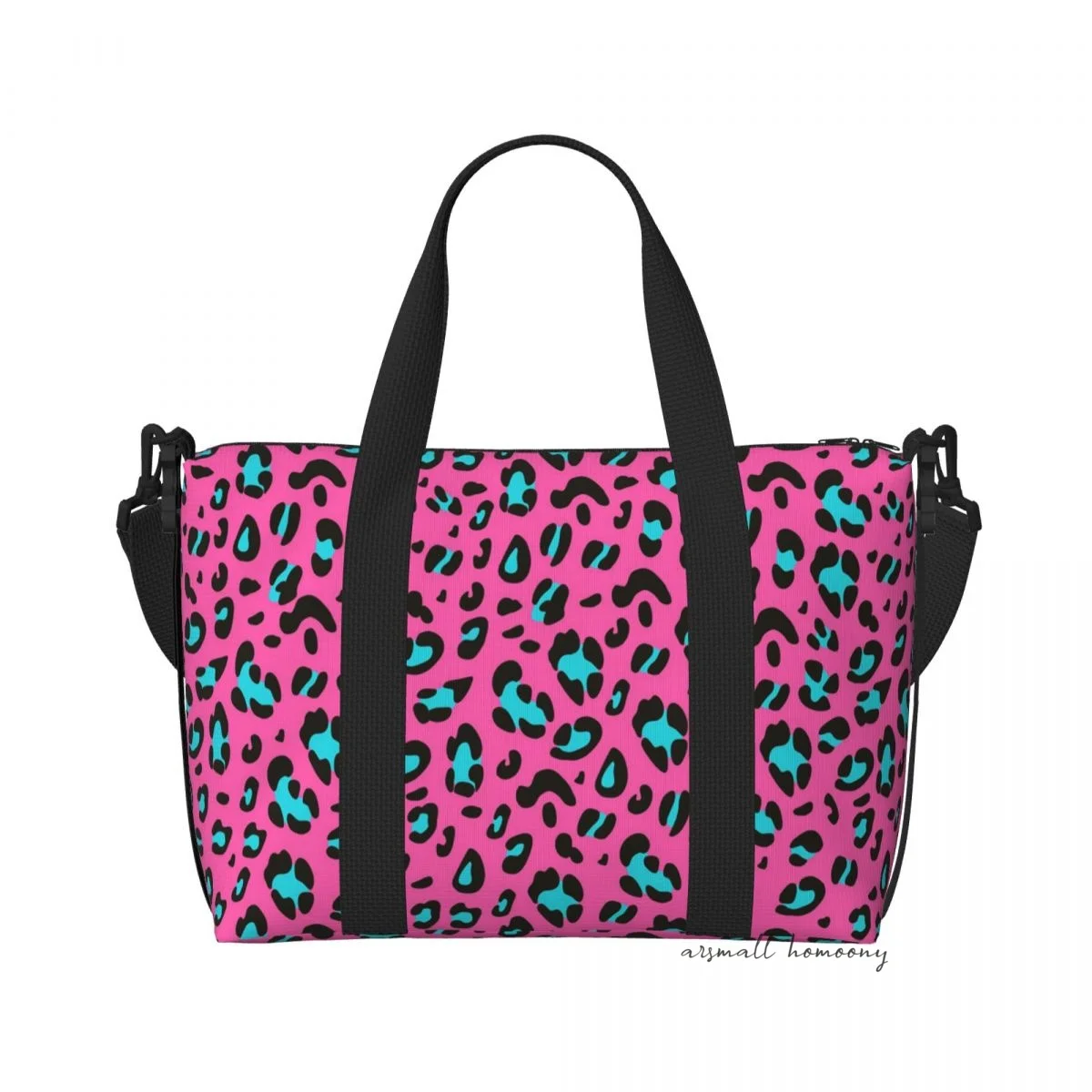 Bolso de viaje con estampado de leopardo para mujer, bolsa de viaje personalizada con correa para el hombro, bolsa deportiva para gimnasio, bolsa de noche