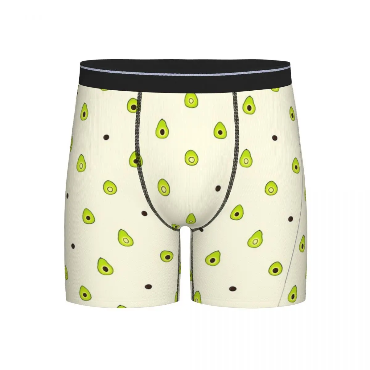 

Long Boxer Underpants Shorts Avocado Print 1 Panties Men's Comfortable Underwear for Homme Man Boyfriend Gifts