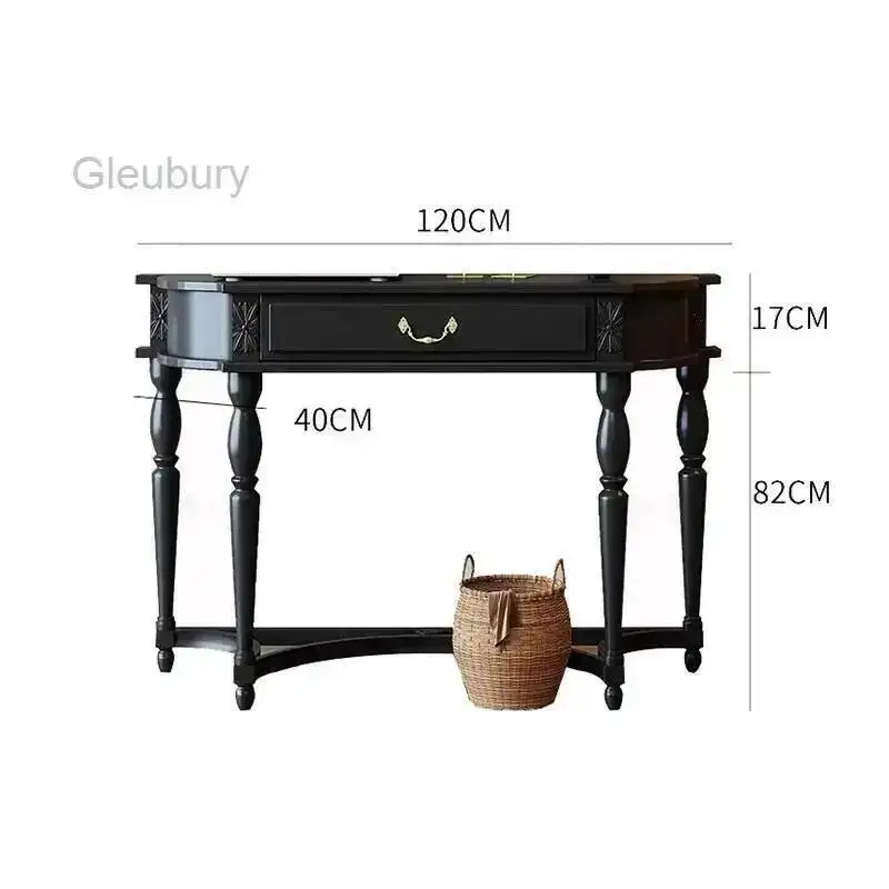 Mid Console Table Century Vintage With Drawers French Aesthetic Designer Console Table Classic Retro Console Meuble Furnitures
