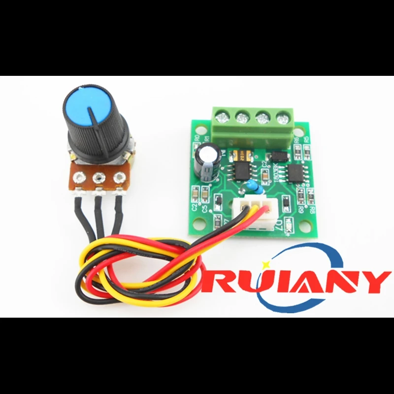 DC PWM Motor Speed Controller 1.8V 3V 5V 6V 12V 2A Automatic Regulator Governor Speed Control 15V Power Supply with Potentiomer