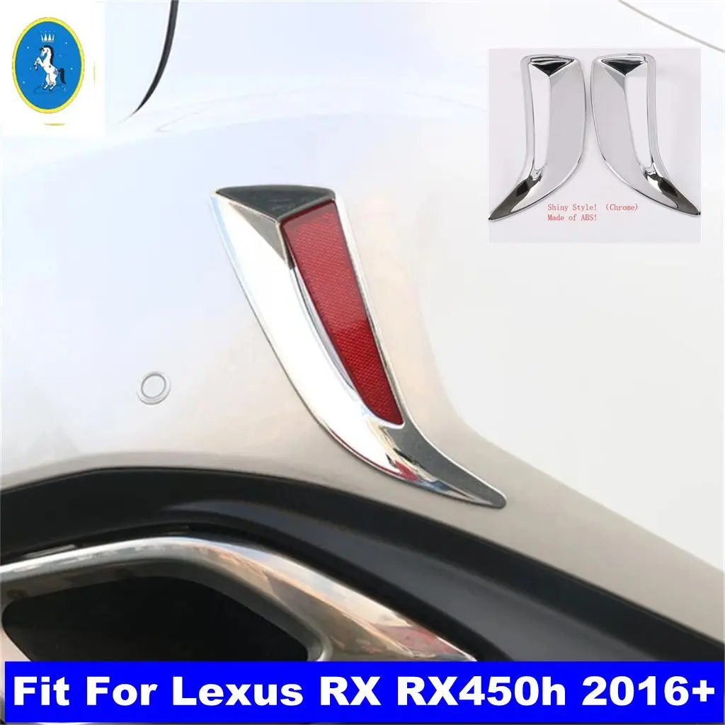 

For Lexus RX RX450h 2016 - 2021 Chrome Car Rear Bumper Tail Fog Lights Lamps Decoration Cover Trim Exterior Modified Accessories