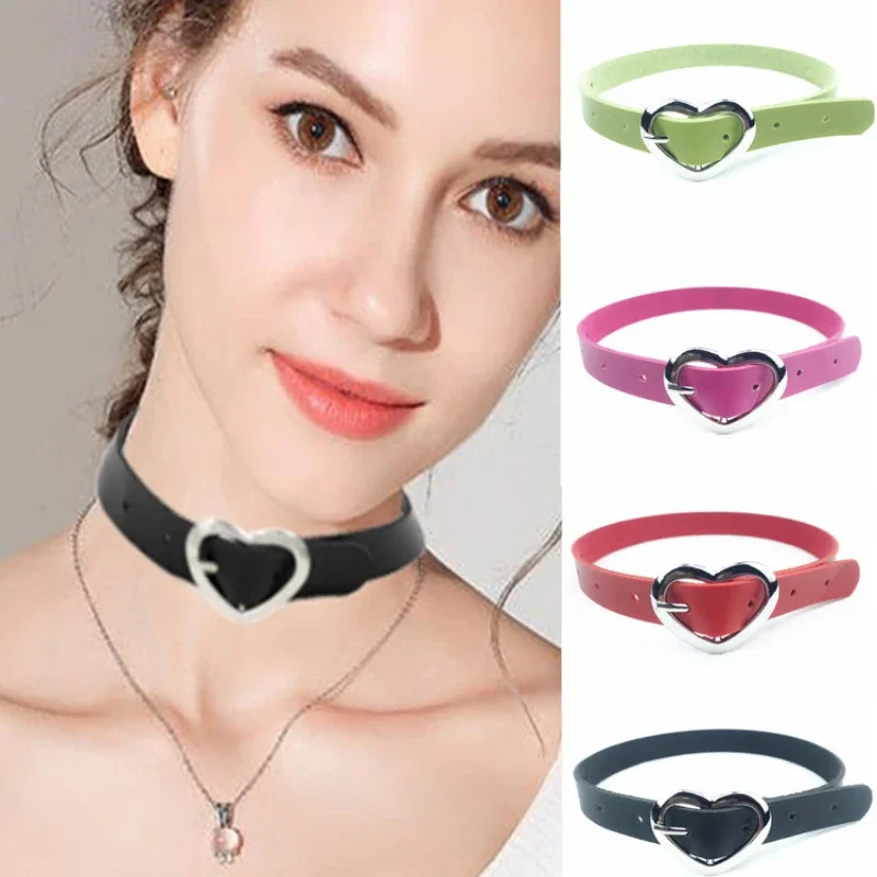 Woman Black Punk Choker Collar Necklace Pu Leather Goth Rivets Choker Necklace Pendientes Party Club Sexy Gothic Femme Jewelry