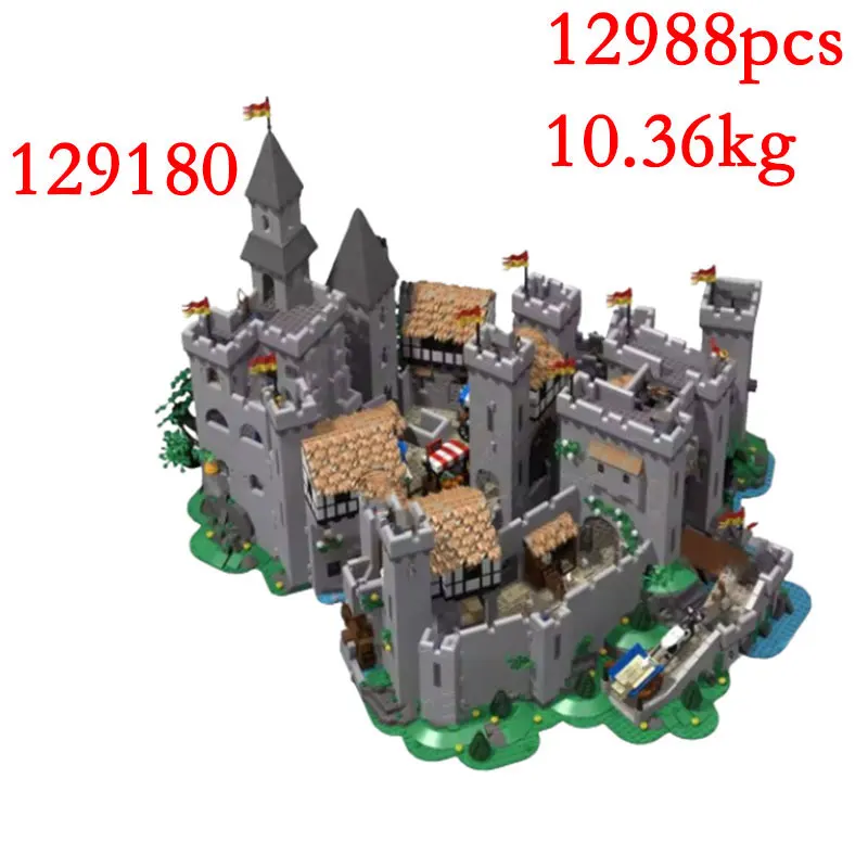 Spot MOC-129180 medieval modular building forest castle small particle assembly building blocks educational toy model gift set o