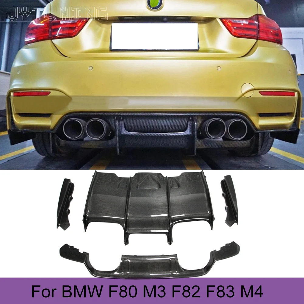 

Задний бампер для BMW F80 M3 F82 F83 M4 седан купе 2014 - 2019 диффузор для заднего бампера из углеродного волокна разветвитель спойлера