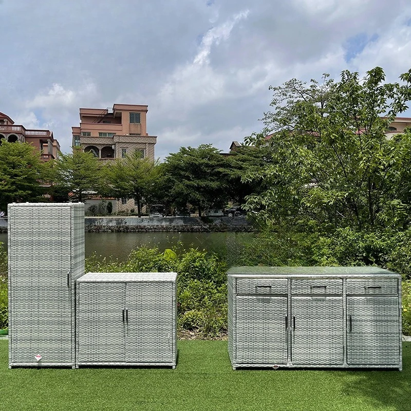 Outdoor Garden Storage Cabinet Furniture Living Room Locker Villa Shelf Outdoor Storage Tea Cabinet Shoe Cabinet