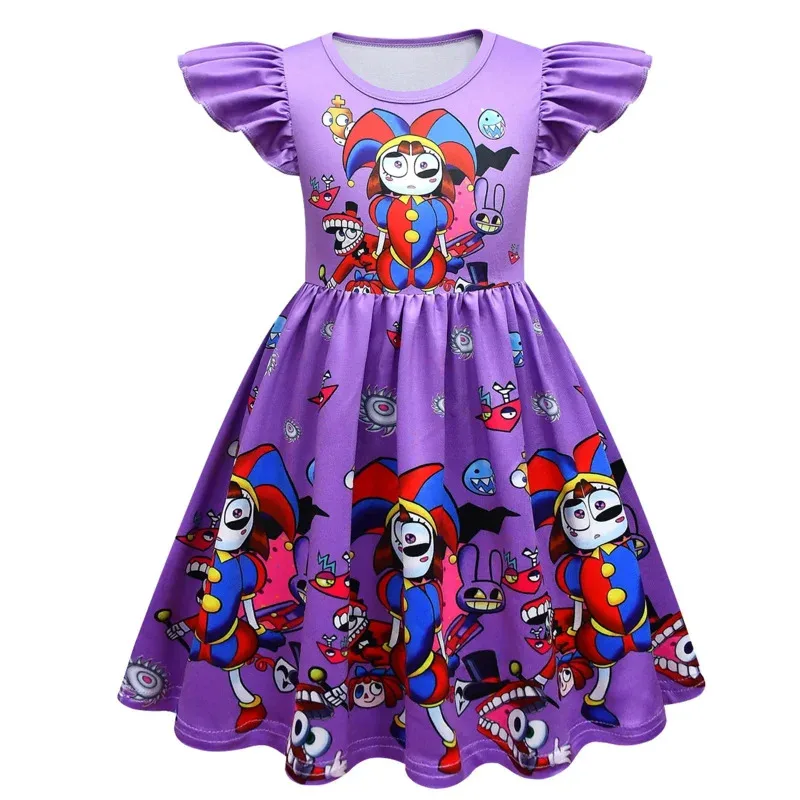 Disfraz de Cosplay para niños, ropa para niñas de circo Digital increíble, vestido para niñas, ropa de cumpleaños, disfraz de rol de Halloween