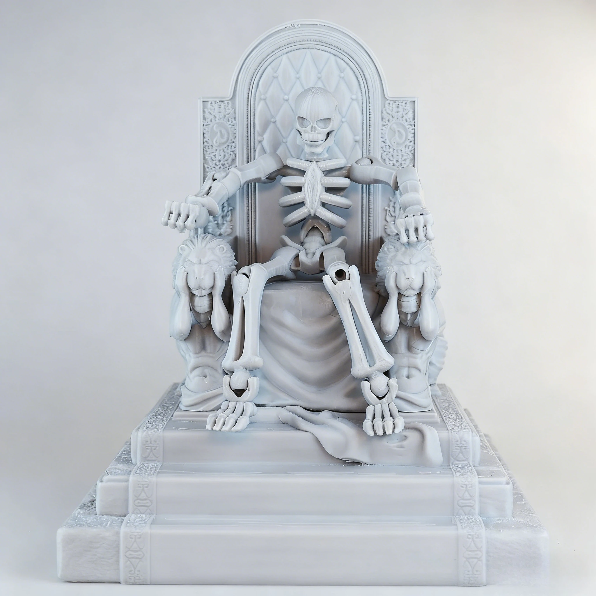 [มีหลายขนาด] รูปปั้นบัลลังก์พิมพ์ 3 มิติ สไตล์เรโทรสุดหรู - ของตกแต่งฟิกเกอร์แอคชั่นสุดพิเศษ งานประติมากรรมพลาสติกศิลปะ ของเล่นตกแต่ง