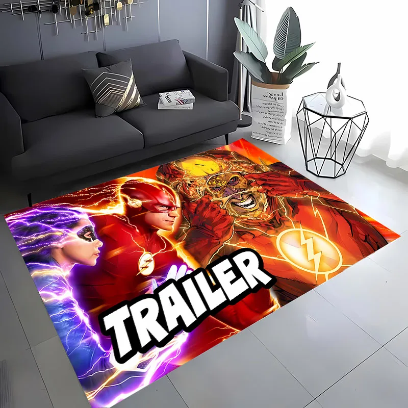 DC Hero The flash Area Carpet,Living Room and Bedroom Household Items,Children's Room Sofa Mat, Doormat Floor Anti-slip Rug,Gift