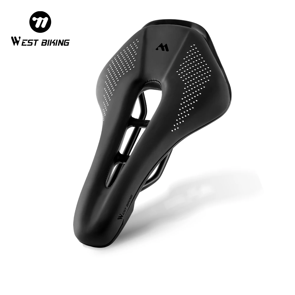 AliExpress West Biking WEST BIKING Hollow Bicycle Saddle Ultralight Racing Road Bike Seat PU Waterproof MTB Ergonomic Cushion Cycling Seat Bike Parts