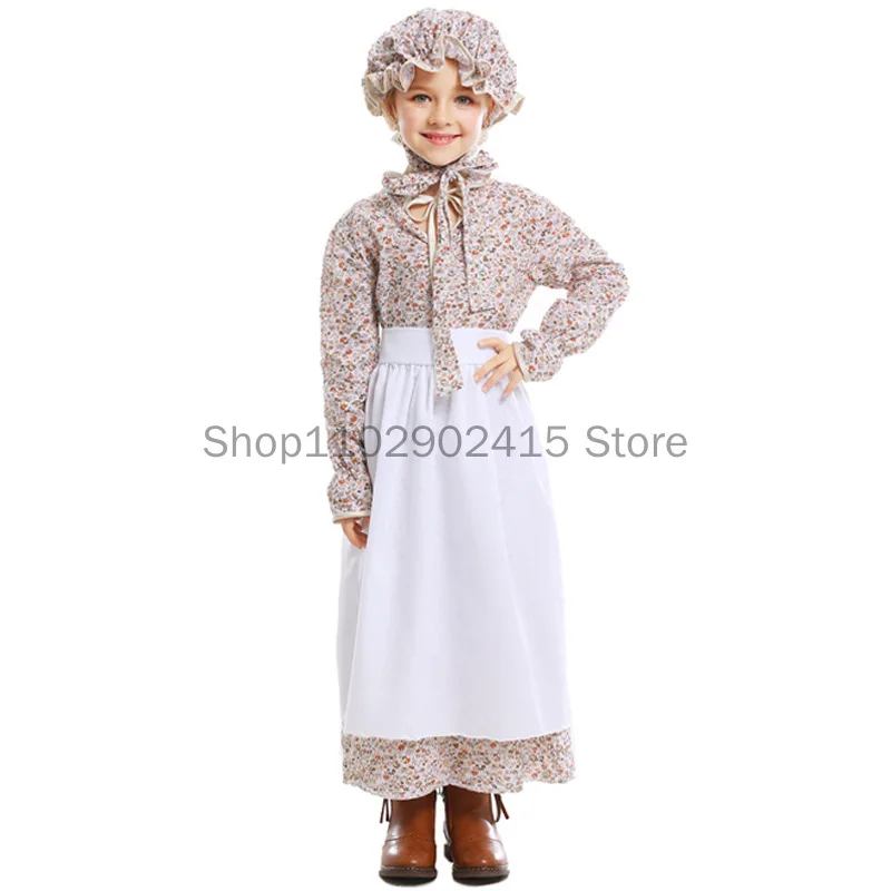 Fairy Tale Little Red Riding Hood Wolf Grandmother Costumes Cosplay Girls Woman Halloween Party Stage Pastoral Farm Fancy Dress