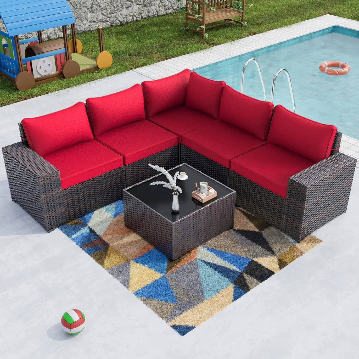 

Outdoor Patio Furniture Set Sectional Rattan Sofa,There are many styles and colors pay attention to distinguish