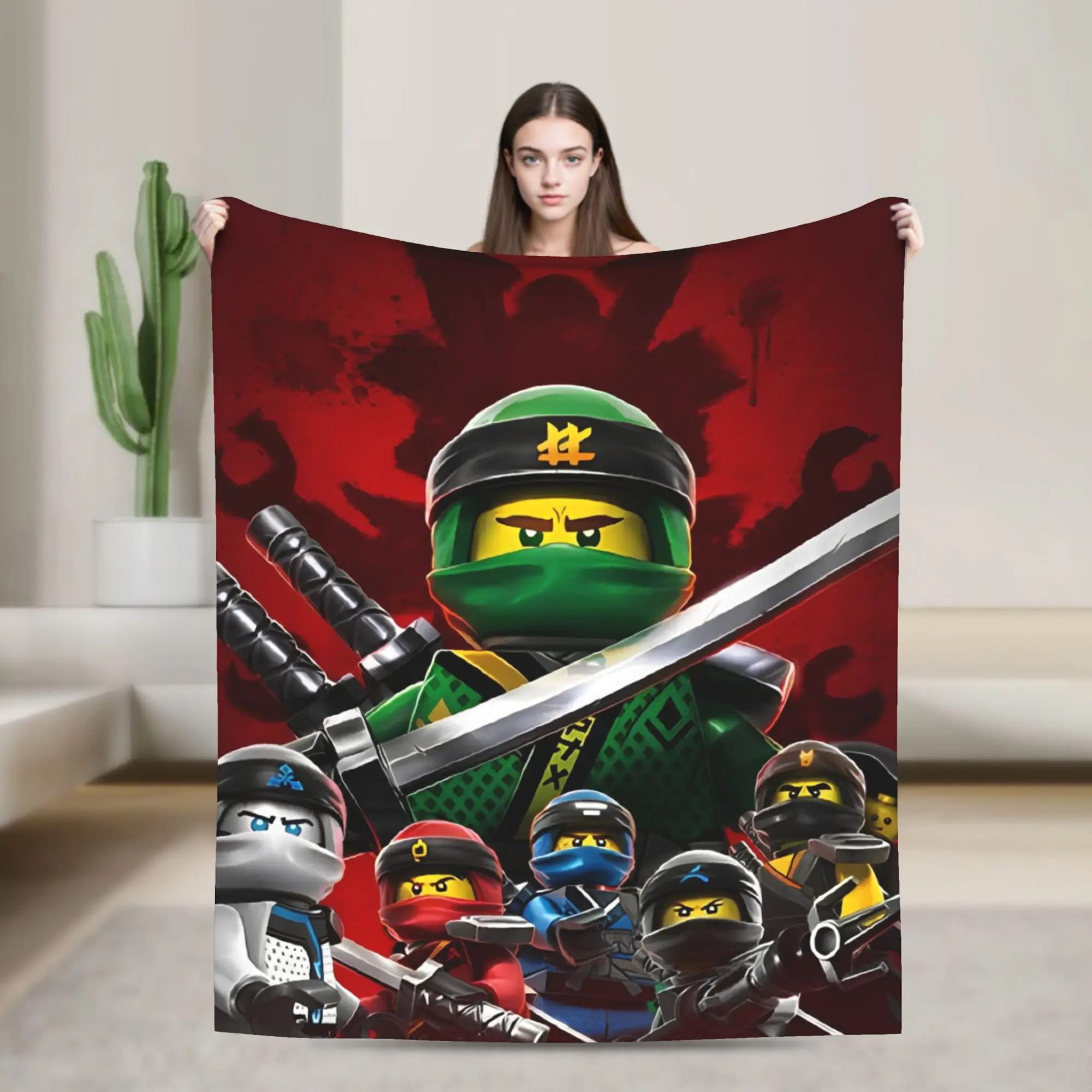 

N-ninjagos Blanket Flannel Vintage Soft Throw Blanket for Bedding Lounge Summer,