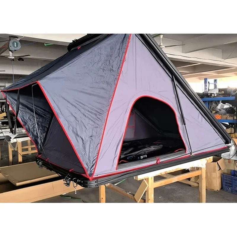 High Quality Aluminum Triangle 3 Person Hard Shell Pop Up Waterproof Car Roof Top Tent For Truck Car SUV Van Outdoor Camping