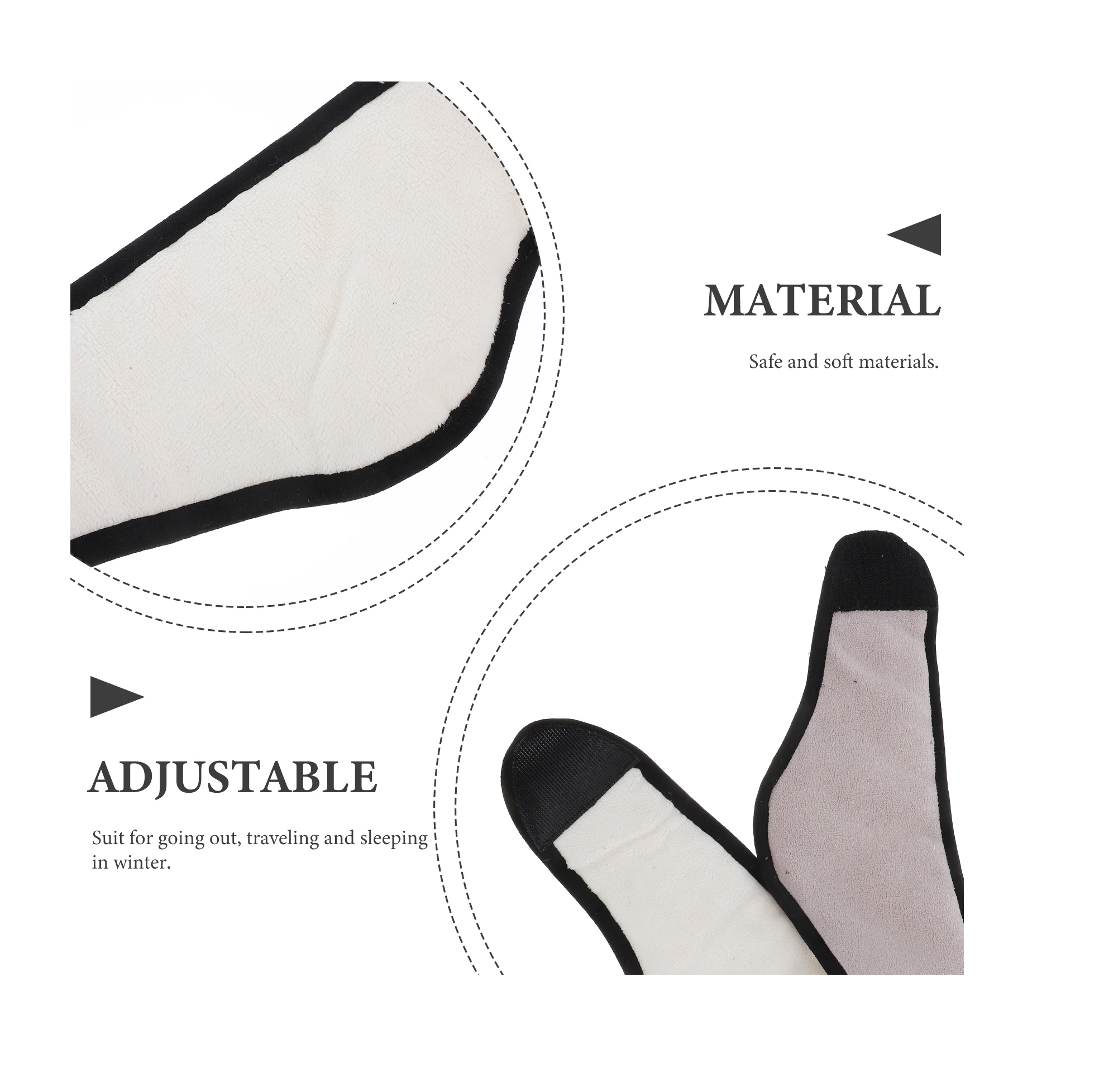 수면용 귀마개 헤드밴드 조절 가능한 귀덮개 여성 남성 겨울 여행 낮잠용 부드러운 귀마개