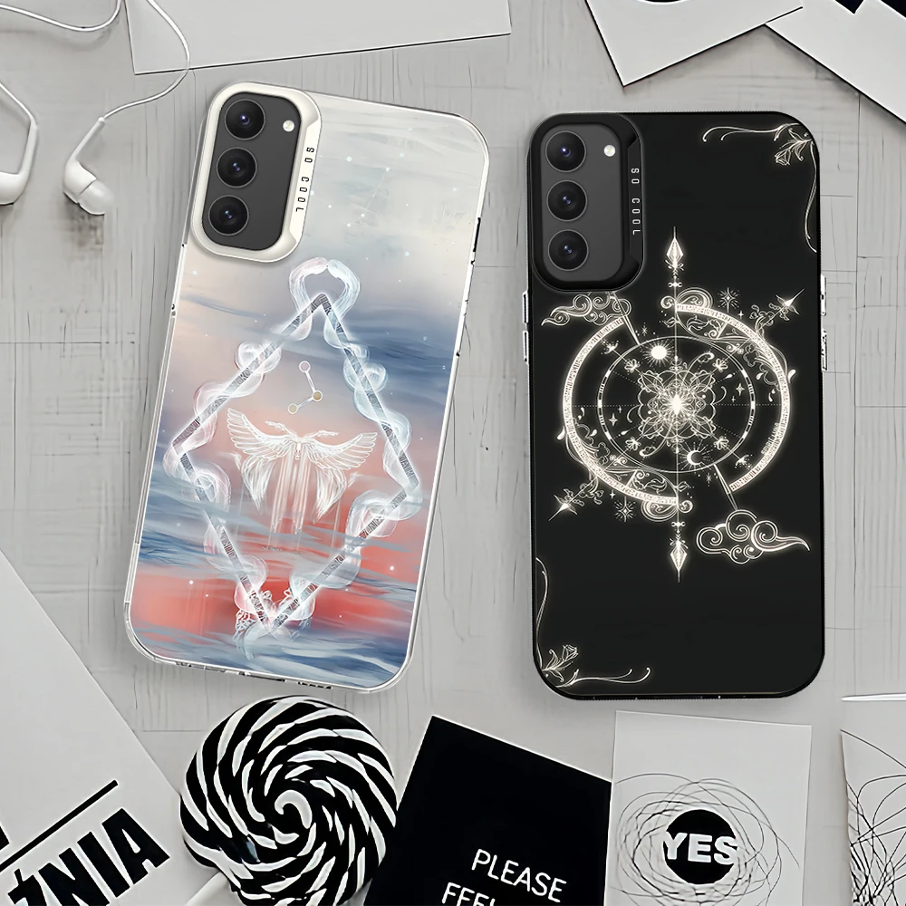 Fashion Cool mystical energy art For Samsung Galaxy A52 A324G S23 S22 S24 Ultra White Shockproof Cover Laser IMD Phone Case